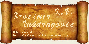 Krstimir Vukdragović vizit kartica